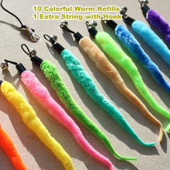 MeoHui wiggle worm attachment blue for vibrant chase and exercise.