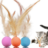 MeowAroma feathered cat toy ball for indoor play, enhances chasing and interactive fun