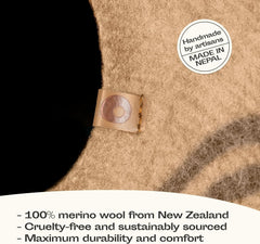 MEOWFIA merino wool close-up emphasizes natural fibers and gentle comfort.