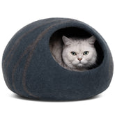 MEOWFIA cat cave merino-wool-material highlights natural warmth and durable construction