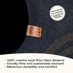 MEOWFIA premium felt cat bed cave side profile features sleek space-saving design.