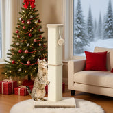 MeowHomm cat scratching post 32-inch base offers sturdy stability against vigorous scratching
