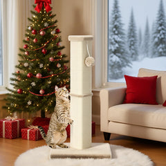 MeowHomm cat scratching post 32-inch base offers sturdy stability against vigorous scratching