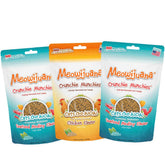 Meowijuana Crunchie Munchies packaging shows USA-made label for high-quality cat treats