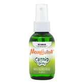 Meowijuana Premium Catnip Spray bottle close-up boosts play with a quick scent cue.
