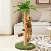 Meowoou cat scratching post 33inch assembled on sturdy base for stable playtime