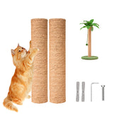 Meowoou replacement scratch post close-up shows durable sisal for long-lasting wear.