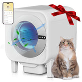 Meowra self-cleaning litter box front-view shows quiet operation for night use