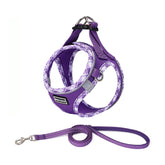 Mercano soft mesh harness in purple offers breathable comfort for daily walks