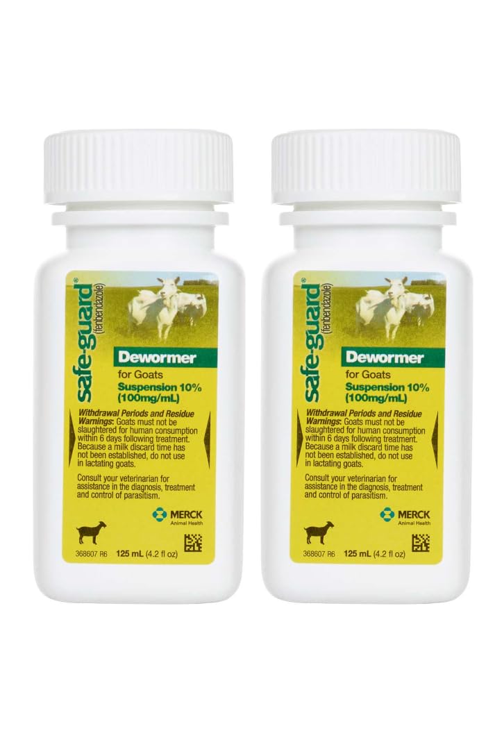 Merck goat dewormer 125ml bottle - compact suspension for on-farm use.