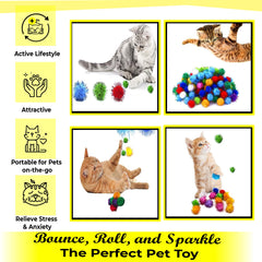 Meric CoCoo sparkle ball multi-cat play image demonstrates shared fun and engagement