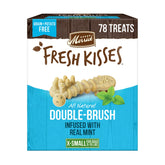 Merrick Fresh Kisses box front illustrates a 78-count pack for tiny 5–15 lb dogs.