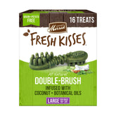 Merrick Fresh Kisses box front showing large-dog chews for fresher breath.
