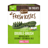 Merrick Fresh Kisses small-dog dental chews with coconut oil promote cleaner teeth.