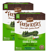 Merrick Fresh Kisses double-brush packaging promotes dental care for toy breeds