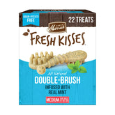 Merrick Fresh Kisses front box view showing mint chews for fresh breath