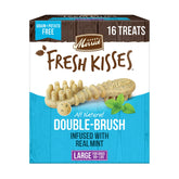 Merrick Fresh Kisses packaging highlights minty large dog dental chew