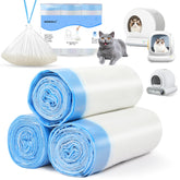 MERWIKLE 60-count litter liners pack for quick replacements and mess containment.