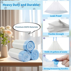 MERWIKLE leak-proof odor-control keeps litter area fresh.