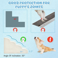 Mesa Lemon dog steps anti-slip bottom keeps stairs in place during use