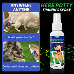 Mesboizy Indoor outdoor no-pee area setup showing spray placement for boundaries