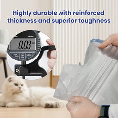 Mestrol 3mil-heavy-duty-liner emphasizes tear- and leak-resistance for a mess-free litter area.