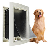mestyl dog door wall telescoping tunnel demonstrates adjustable fit for varying wall thickness