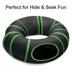 Metiya Interactive Cat Tunnel assembly demonstrates quick, versatile DIY play setups.