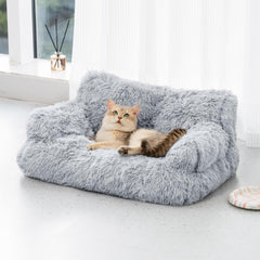 Mewoo dog couch removable cover grey for easy machine washing.