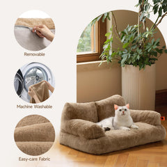 MEWOOFUN dog couch non-slip bottom on smooth surfaces