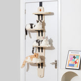 MEWOOFUN cat tree door-mounted climber main view shows space-saving design and elevated play
