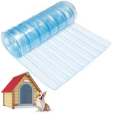 MEWTOGO dog door flap transparent view helps pets see outside for safer entry