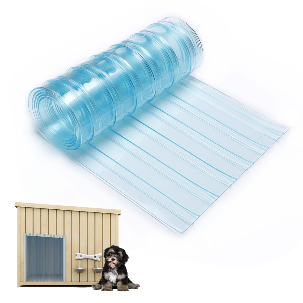 MEWTOGO door replacement flap closeup demonstrates durable PVC for long-lasting pet access.