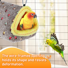 MEWTOGO plush-warm-nest-yellow-lining adds inviting warmth and decorative appeal to a cage.