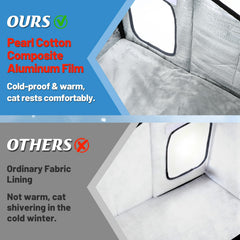MEWTOGO cat house heating pad provides warm shelter in winter