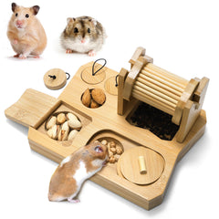Mezchi 6-in-1 foraging toy bamboo—exploration and enrichment in one