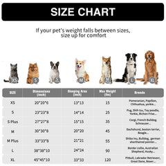 MFOX Calming Dog Bed raised rim view for secure curling rest.