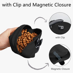 MGKSHADOW dog treat pouch clipped to belt during a walk