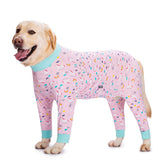 Miaododo Pink Pony Recovery Suit front view supports wound coverage and comfort.