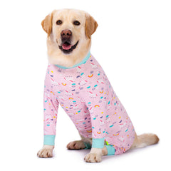 Miaododo Pink Pony Recovery Suit side view shows mobility and full-body coverage.