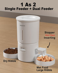 Miaosical dual-feeder dual bowls side view quiet operation