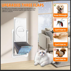 MIAOTONG double magnetic flaps keep drafts out while pets pass