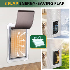 MIAOTONG insulated double-flap dog door flap delivers superior weather resistance for outdoor use.