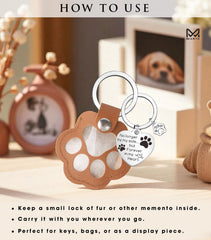 Miarita paw-shaped leather keychain handmade showcases quality craft