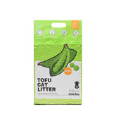 Michu Tofu Cat Litter original bag showing quick clumping for easy cleanup