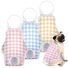 MICOOYO dog diaper onesie striped pattern for secure fit during heat