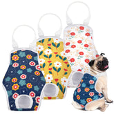 MICOOYO dog diaper onesie floral-lxl pattern for secure heat-cycle fit