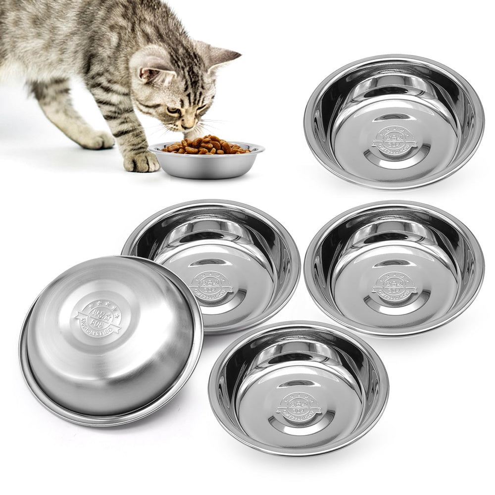 MicoSim plato para gatos acero inoxidable 304, duradero y fácil de limpiar.