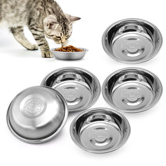 MicoSim plato para gatos acero inoxidable 304, duradero y fácil de limpiar.