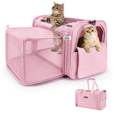 MIDOG Cat Carrier Soft under-seat coral offers plush comfort for calm in-flight moments.